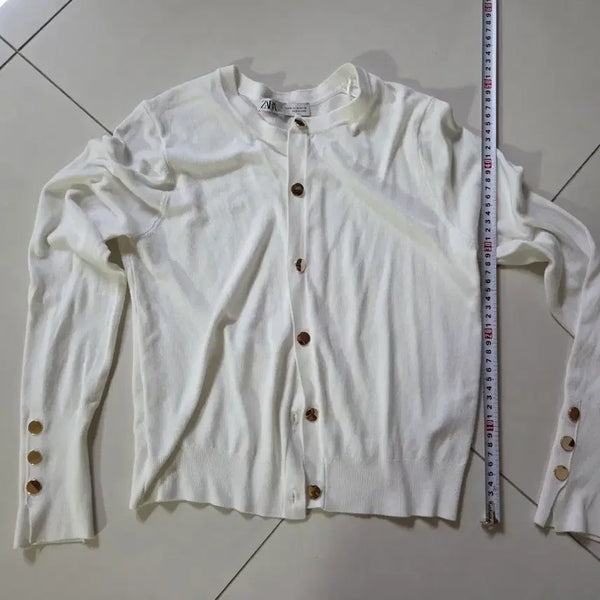[BUNJANG] Zara White Cardigan / 자라 가디건 화이트