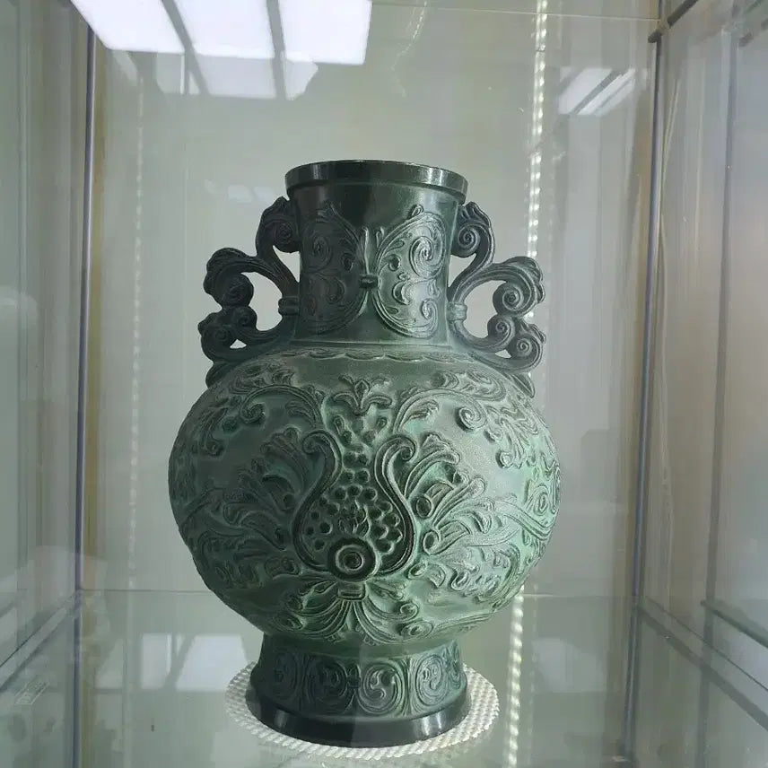 [BUNJANG] Japanese Antique Bronze Dragon Motif Vase / 일본 골동품.청동 용문 화병