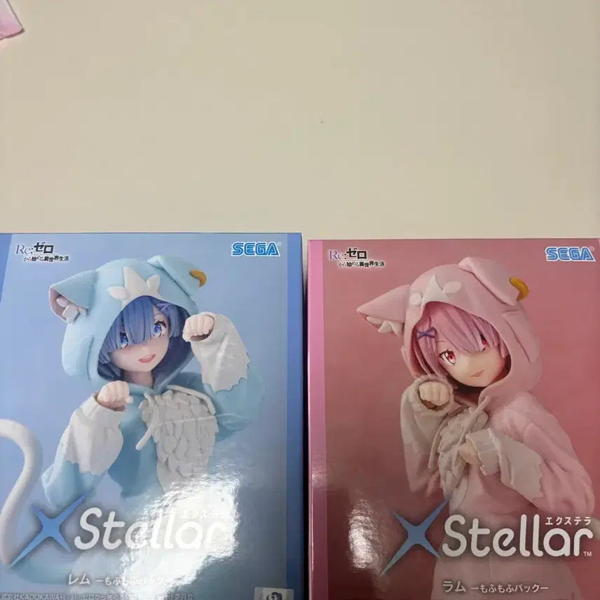 [BUNJANG] Sega Stellar Re:Zero Ram & Rem Hooded Figure Set (Sealed) / 리제로 XStellar 렘 & 람 피규어 모후모후 스텔라 일괄