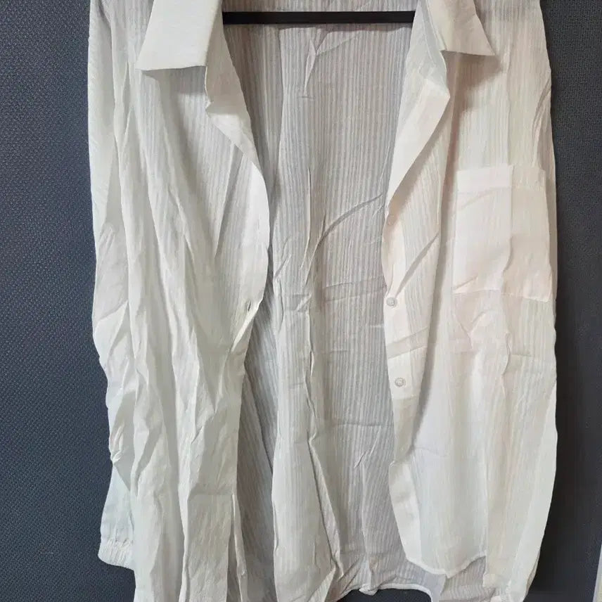 [BUNJANG] White Thin Shirt / 화이트 얇은 셔츠