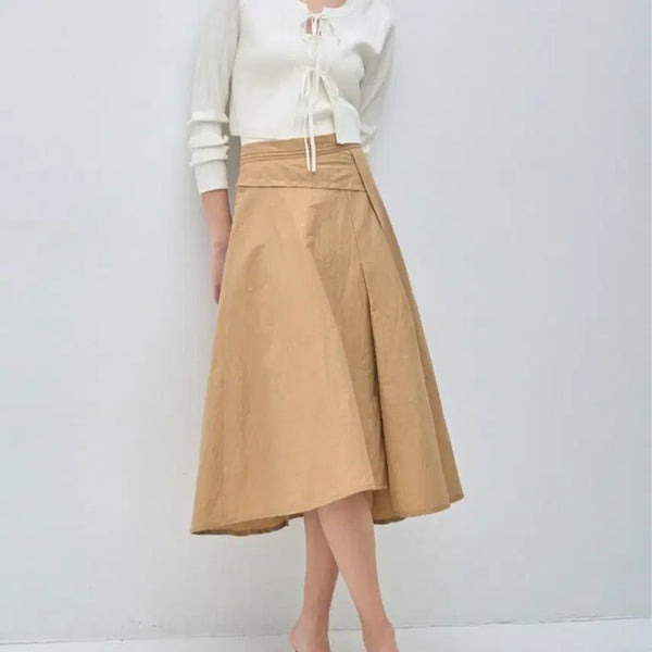 [BUNJANG] MINE 25 A-Line Skirt Beige Size 44 / 한섬 마인 MINE 25 스커트 44사이즈