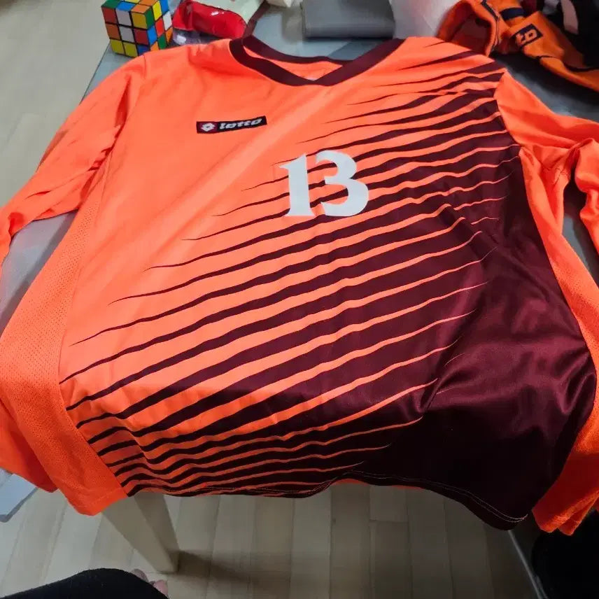 [BUNJANG] Lotto Soccer Jersey #13 Orange Size 100 / 로또 축구 유니폼 13번 오렌지 100