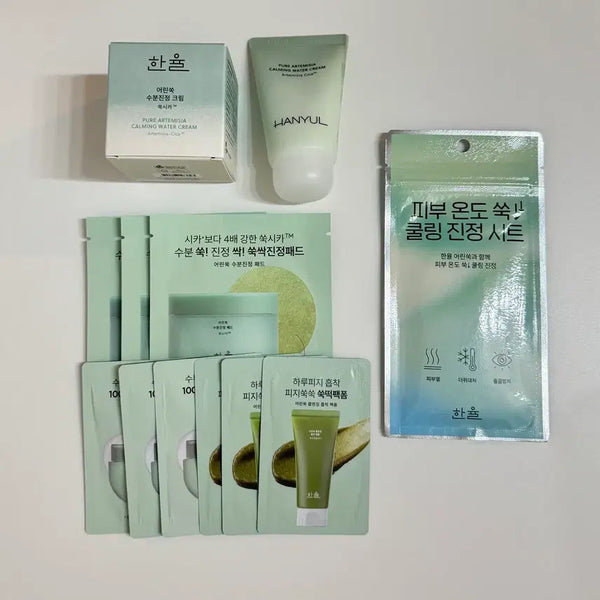 [BUNJANG] Hanyul Pure Artemisia Watery Calming Cream Set (55ml + 55ml) / 새상품) 한율 어린쑥 수분진정 크림 55ml+55ml 세트