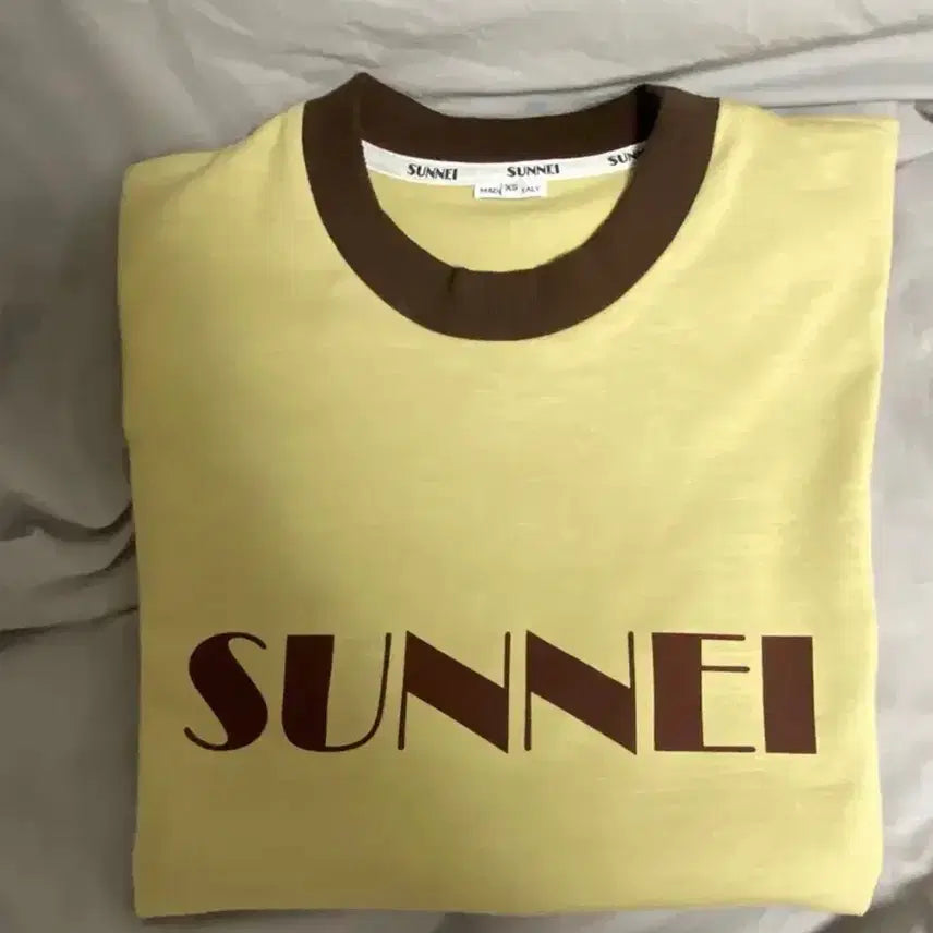 [BUNJANG] SUNNEI Logo Embroidered Cotton T-Shirt / 써네이(SUNNEI) 로고 자수 티셔츠 XS