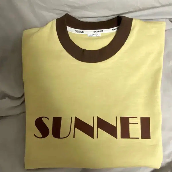 [BUNJANG] SUNNEI Logo Embroidered Cotton T-Shirt / 써네이(SUNNEI) 로고 자수 티셔츠 XS