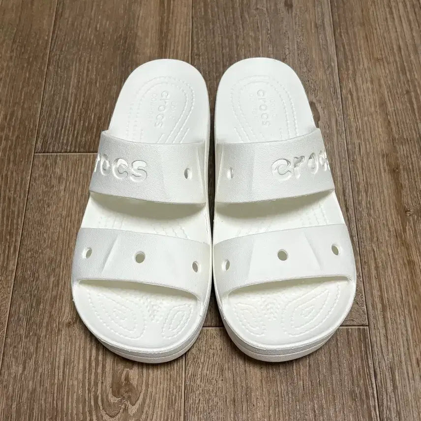 [BUNJANG] Crocs Baya Platform Sandals White 208188-100 / 크록스 바야 플랫폼 샌들 화이트 슬리퍼 208188-100