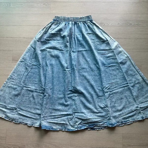 [BUNJANG] Tie-Dye Banding Long Skirt / 나염 밴딩 롱스커트