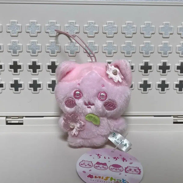 [BUNJANG] Cheekawa Hachiware Cherry Blossom Plush Keychain / 먼작귀 치이카와 하치와레 벚꽃 인형 키링