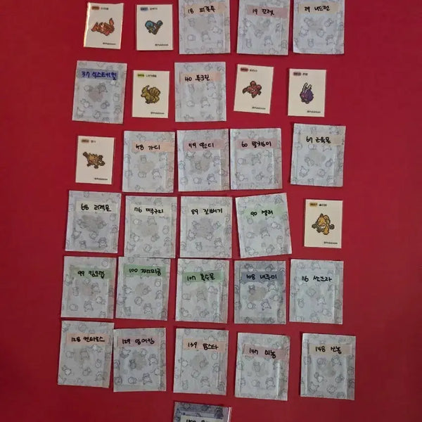 [BUNJANG] Pokemon Pixel Sticker Bundle Set / 포켓몬 픽셀 띠부씰 일괄
