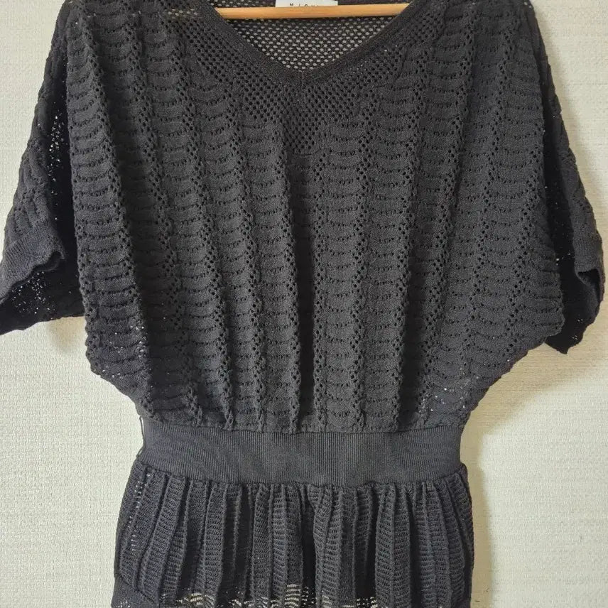 [BUNJANG] MICHAA Women's See-Through Knit Pullover / 미샤 블랙  여성 시스루 니트