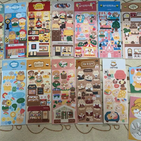 [BUNJANG] Cat Restaurant Seal Sticker Bundle Set / 고양이식당 씰스티커 판매합니다