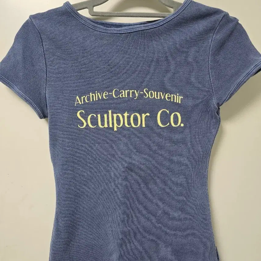 [BUNJANG] Sculptor Archive Pigment Baby Tee Dusty Blue M / 스컬프터 상의 M 더스티 블루 Dusty Blue