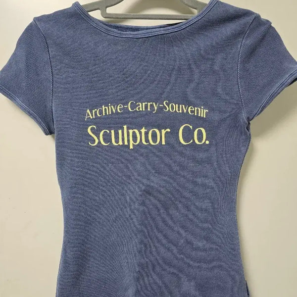 [BUNJANG] Sculptor Archive Pigment Baby Tee Dusty Blue M / 스컬프터 상의 M 더스티 블루 Dusty Blue