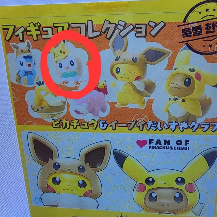 [BUNJANG] Pokemon Center Fan of Pikachu Eevee Daisuki Club Rowlet Gacha / 포켓몬 센터 팬 오브 피카츄 이브이 다이스키 클럽 나몰빼미 가챠