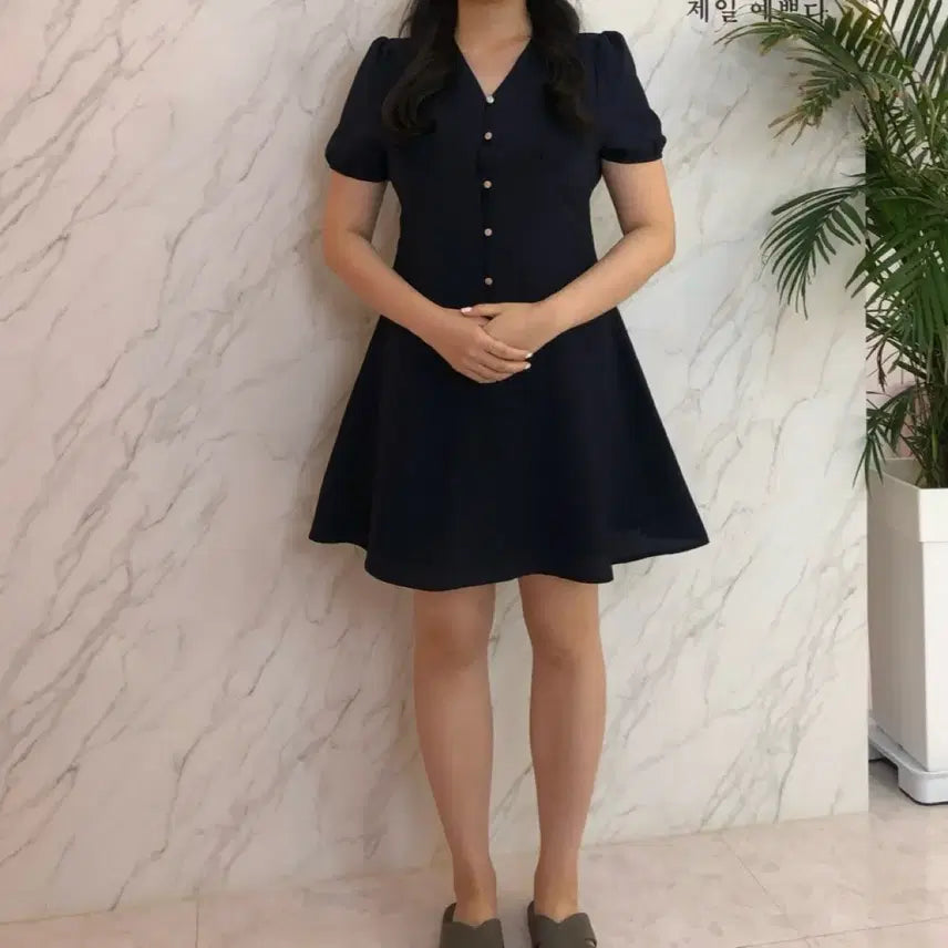[BUNJANG] MIMO Dress Large / 미쏘원피스 네이비 라지