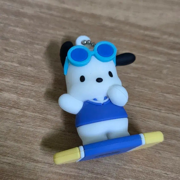 [BUNJANG] Pochacco Ediya Keychain Figure + Kuromi Phone Charm / 포챠코 이디야 키링 피규어 + 쿠로미 폰
