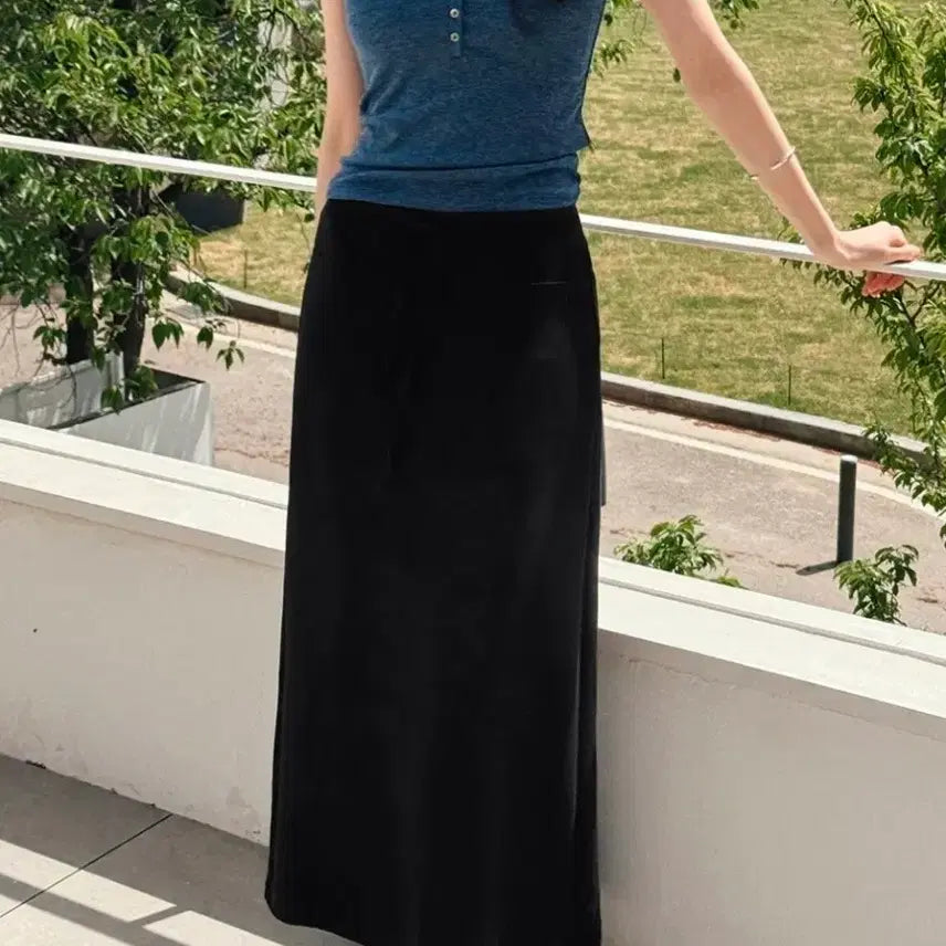 [BUNJANG] Slowand Made Modal Like Training Skirt Black L / 슬로우앤드 자체제작 핀터 모달라이크 트레이닝스커트 #블랙, L