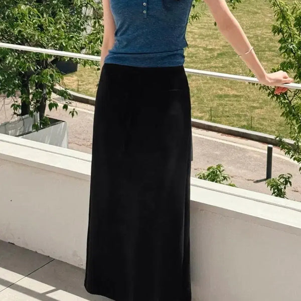 [BUNJANG] Slowand Made Modal Like Training Skirt Black L / 슬로우앤드 자체제작 핀터 모달라이크 트레이닝스커트 #블랙, L