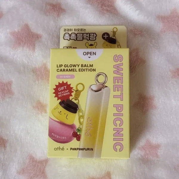 [BUNJANG] ATHE Lip Glow Balm 01 Baby Pompompurin Limited Edition / [미개봉] 아떼 립 글로우 밤 01 베이비 폼폼푸린 키캡 기획