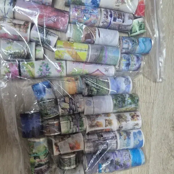 [BUNJANG] Scenery Washi Tape Sticker Set for Journal Decoration / 마스킹 테이프 풍경 다꾸 스티커 세트