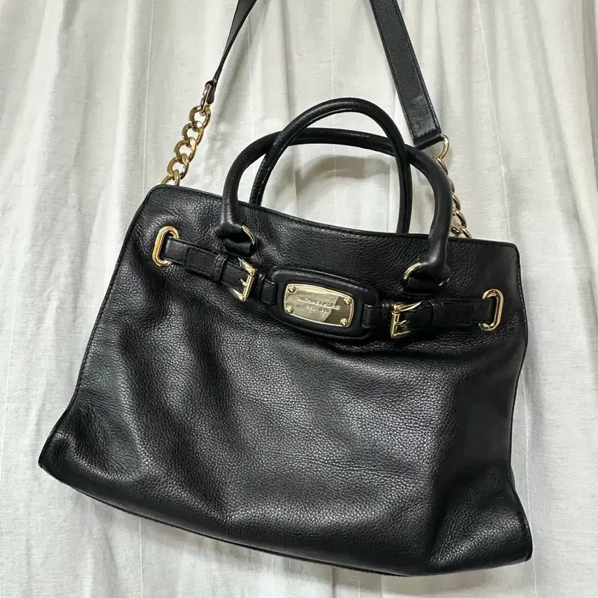 [BUNJANG] Michael Kors Hamilton Tote Bag Black / 마이클 코어스 해밀턴 토트백 블랙