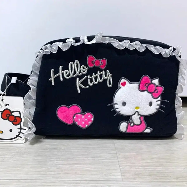 [BUNJANG] Sanrio Hello Kitty Black Lace Pouch / 산리오 헬로키티 블랙 레이스 파우치