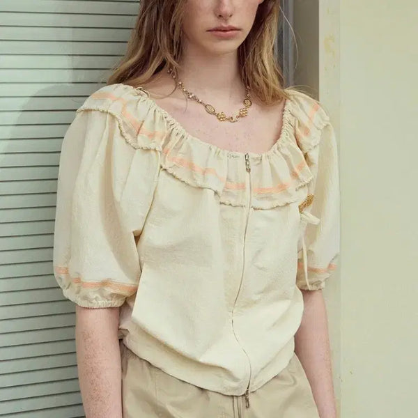 [BUNJANG] DEWL Shuringle Blouse / 듀엘 슈링클 블라우스 66
