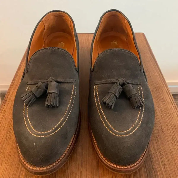 [BUNJANG] Alden 36207 Navy Suede Tassel Loafer / 알든 네이비 스웨이드 태슬로퍼 36207