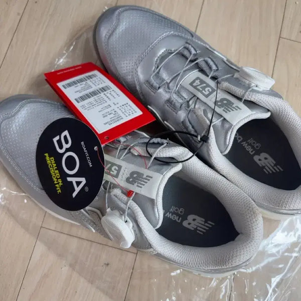 [BUNJANG] New Balance 574 Golf Shoes Silver BOA Dial / 뉴발란스 574 골프화 실버 BOA 다이얼