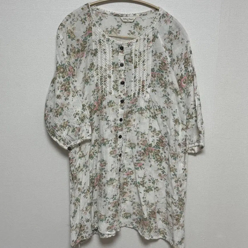 [BUNJANG] Floral Pattern Blouse / 시골소녀 모리걸 플라워 패턴 블라우스