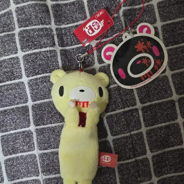 [BUNJANG] Gloomy Bear Lip Pouch Keyring Yellow / 고전 ,글루미베어 립 파우치 키링 옐로우