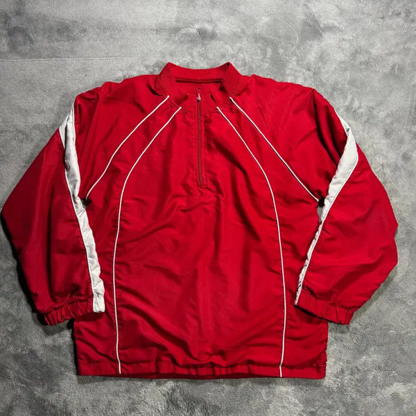 [BUNJANG] Mizuno Old School Reversible Red Anorak Jacket / [M] 미즈노 올드스쿨 리버시블 레드 아노락