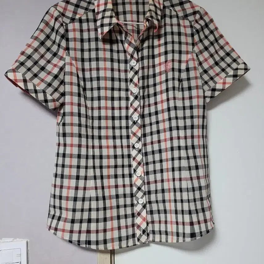 [BUNJANG] Daks Check Short Sleeve Shirt / 닥스 체크 반팔 셔츠예요 88-160