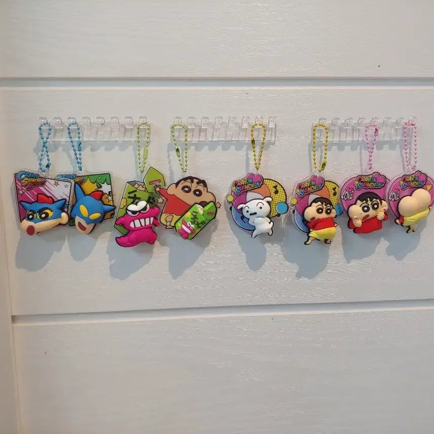 [BUNJANG] Crayon Shin-chan Figure Keyring Bag Charm Set / 짱구는 못말려 짱구 피규어 키링 가방고리 새거 팔아요