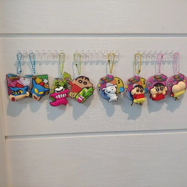 [BUNJANG] Crayon Shin-chan Figure Keyring Bag Charm Set / 짱구는 못말려 짱구 피규어 키링 가방고리 새거 팔아요
