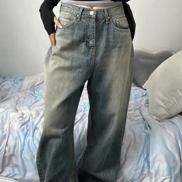 [BUNJANG] Opm Washing Denim Jeans (S Size) / 에이블리 오피엠 워싱데님청바지