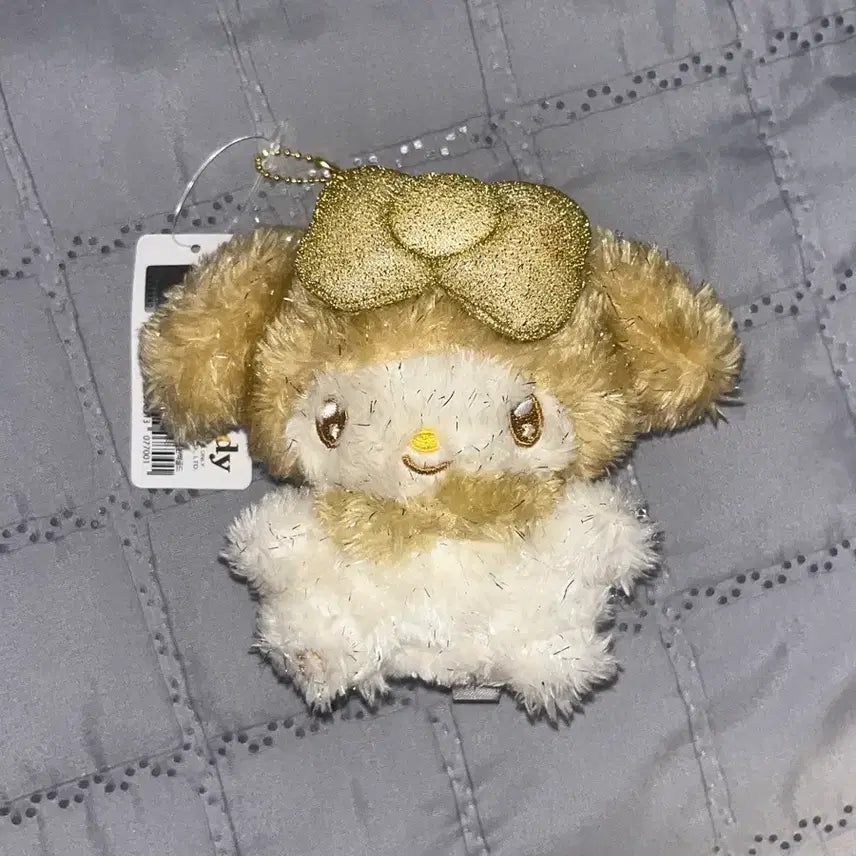 [BUNJANG] Sanrio My Melody Doll Keychain with Gold Ribbon / 산리오 멜로디 인형 키링 골드 리본