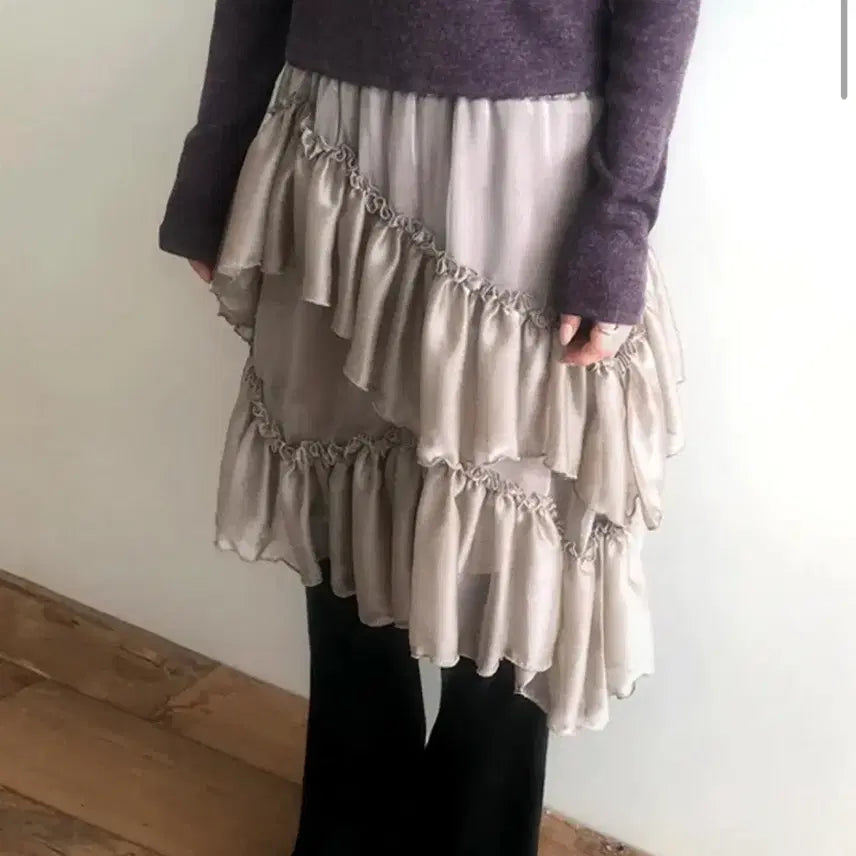 [BUNJANG] Wonder Wonder Oneul Can-Can Midi Skirt / 원더원더 오넬 캉캉 미디 스커트