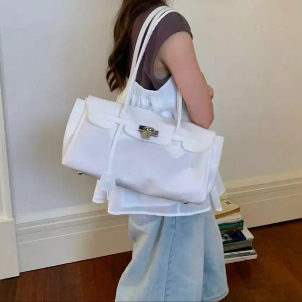[BUNJANG] PVC Jelly Birkin Bag Tote Bag / 젤리버킨백pvc