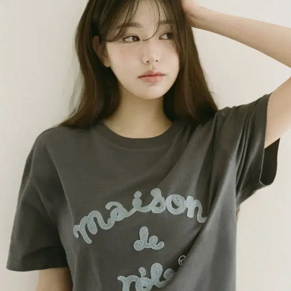 [BUNJANG] Rolleroara Loose Fit T-Shirt Charcoal Grey / 로라로라 LOOSE FIT T-SHIRT 차콜그레이