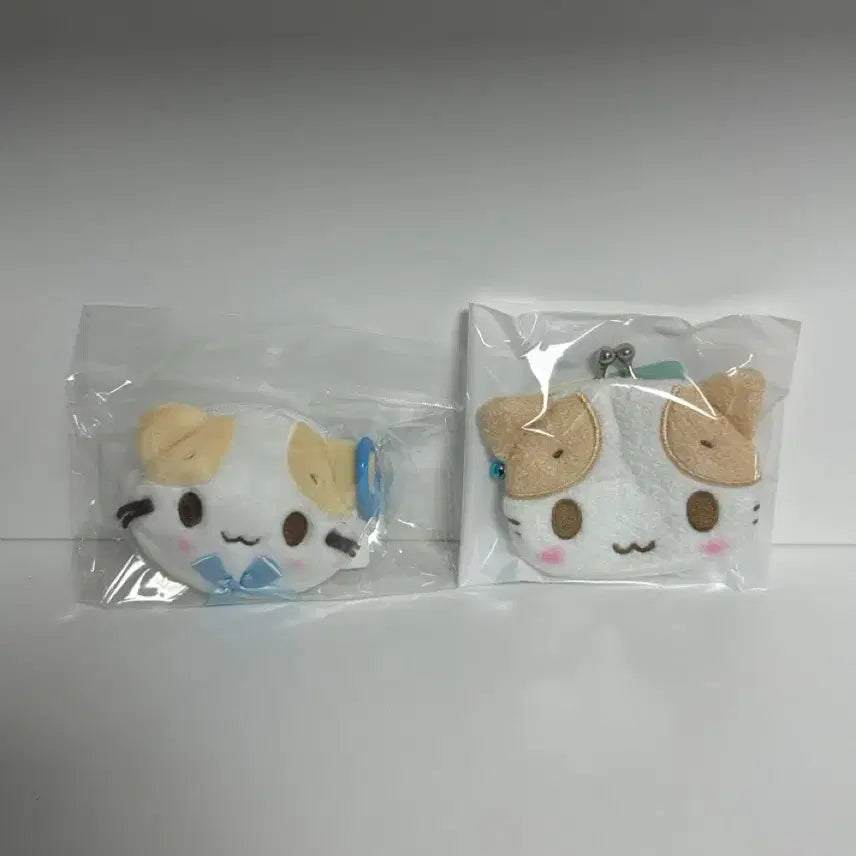 [BUNJANG] Sanrio Marshmallow Carabiner Mini Pouch & Gamaguchi Pouch Set / 산리오 마슈마로 카라비너 미니파우치 & 가마구치 세트