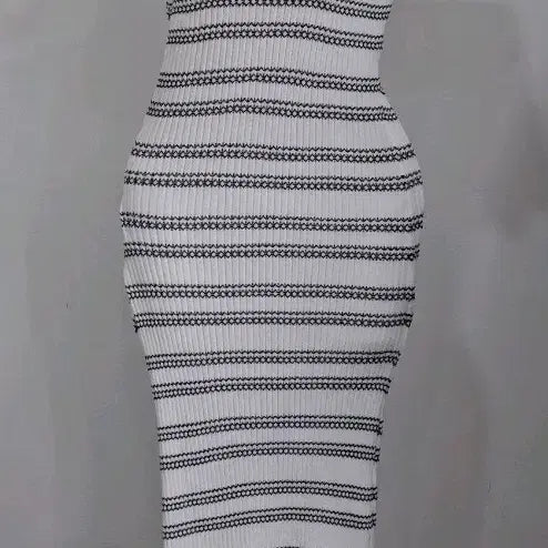 [BUNJANG] Stripe Ice Silk Knit Long Dress S / 스트라이프 얼음실크 니트 롱원피스 S