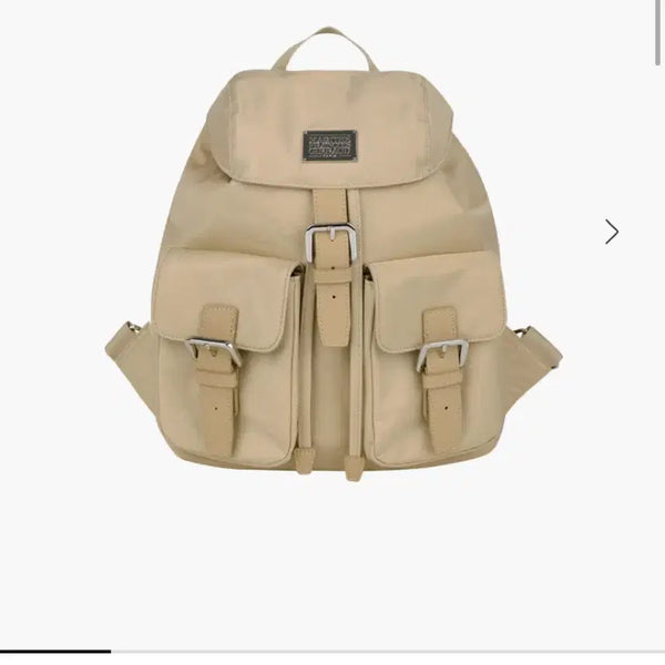 [BUNJANG] Marithe Francois Girbaud Classic Logo Small Backpack Beige / 마리떼 프랑소와 저버드 클래식 로고 스몰 백팩 베이지