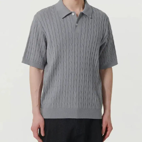 [BUNJANG] MUDIDI Cable Knitted Polo Shirt L / 무탠다드 케이블 니티드 폴로 셔츠 L