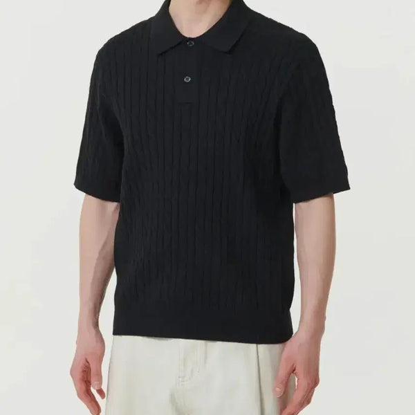 [BUNJANG] Musinsa Standard Cable Knitted Polo Shirt L / 무탠다드 케이블 니티드 폴로 셔츠 L