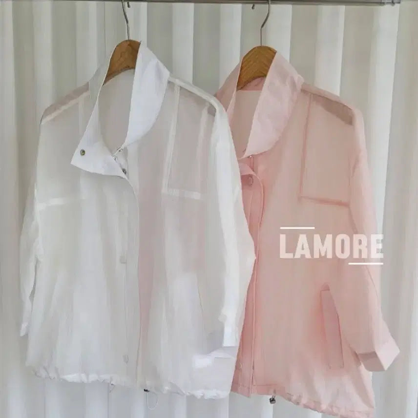 [BUNJANG] Lamore Lightweight Short-Sleeve Safari Jacket with String / 라모어 바람막이 여름 얇은 스트링 반팔 사파리 자켓