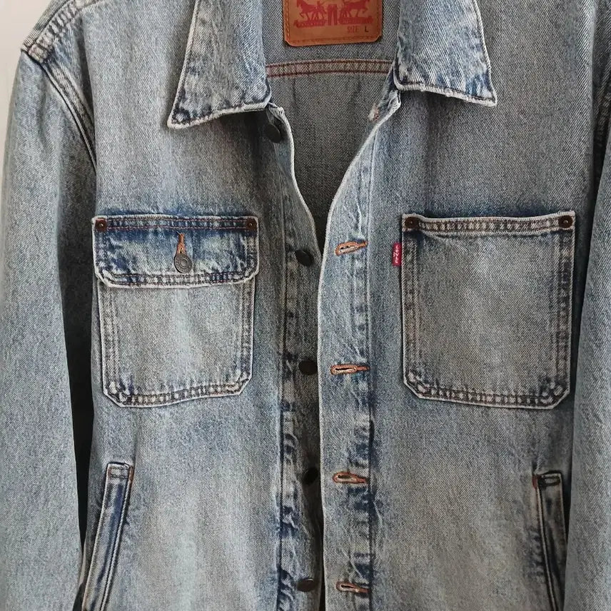 [BUNJANG] Levi's Denim Jacket Light Wash / 리바이스청자켓 새거그대로 CW0422 연청색175/96A가슴100