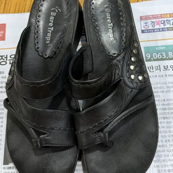 [BUNJANG] Bearpetra Leather Sandals Black 240 / 베어트랩스 가죽샌들 검정색 240