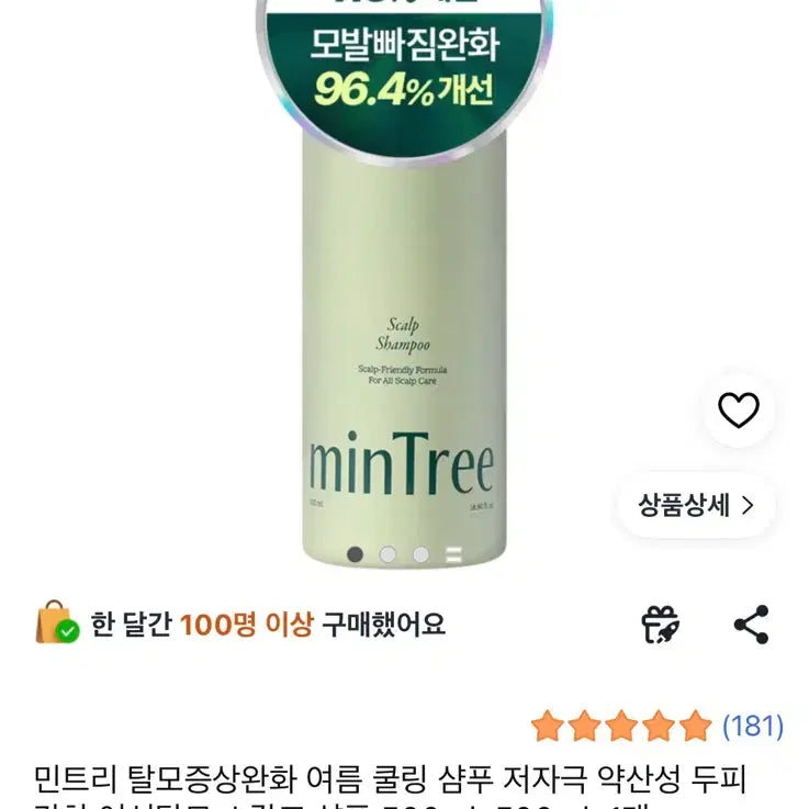 [BUNJANG] Mintree Scalp Relief Cooling Shampoo 500ml (Sealed) / (미개봉)민트리 탈모증상완화 쿨링 샴푸 500ml