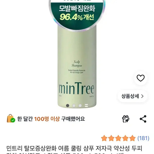 [BUNJANG] Mintree Scalp Relief Cooling Shampoo 500ml (Sealed) / (미개봉)민트리 탈모증상완화 쿨링 샴푸 500ml